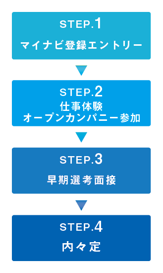 インターンシップ・オープンカンパニー参加からの早期選考スケジュール