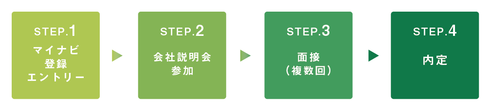 通常の選考スケジュール